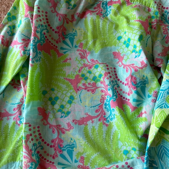 Lilly Pulitzer Multicolor Women Gold Button Down Long Sleeved Shirt 8. Set Of 2 - Picture 7 of 15